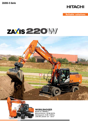 क्रॉलर एक्सकेवेटर Hitachi ZX220W-5B