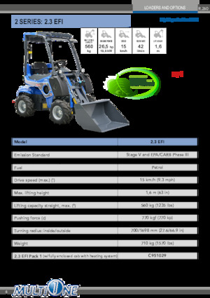 व्हील लोडर Multione 2.3 EFI