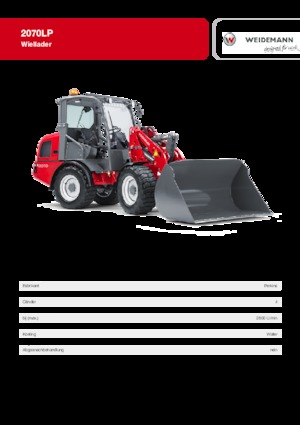 व्हील लोडर Weidemann 2070 LP