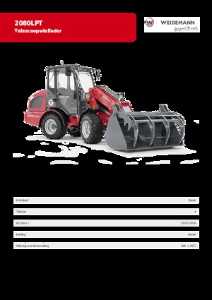 व्हील लोडर Weidemann 2080 LP T 