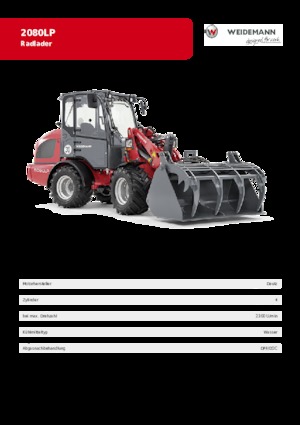 व्हील लोडर Weidemann 2080 LP 