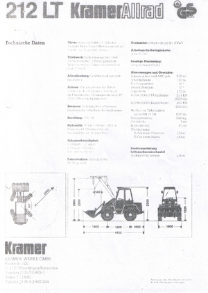 व्हील लोडर Kramer 212 LT