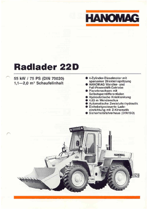 व्हील लोडर Hanomag 22 D