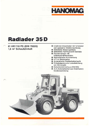 व्हील लोडर Hanomag 35 D