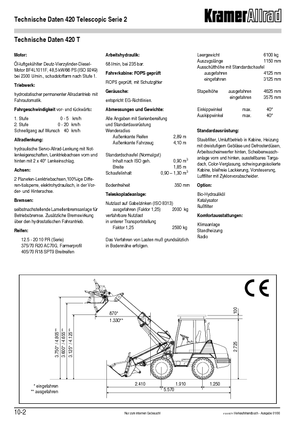 व्हील लोडर Kramer 420 Telescopic Serie 2