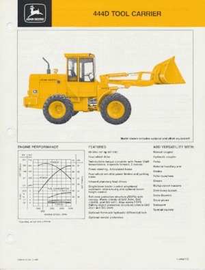 व्हील लोडर John Deere Construction 444 D TC