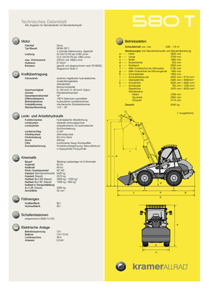 व्हील लोडर Kramer 580 T