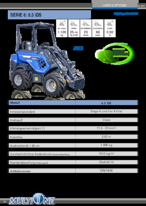 व्हील लोडर Multione 6.3 iDS