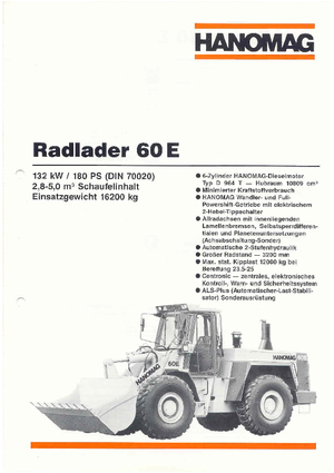 व्हील लोडर Hanomag 60 E