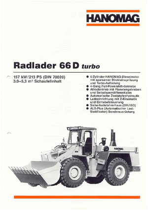 व्हील लोडर Hanomag 66 D TURBO