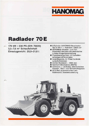 व्हील लोडर Hanomag 70 E