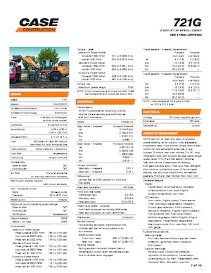 व्हील लोडर Case 721G