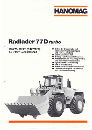 व्हील लोडर Hanomag 77 D TURBO