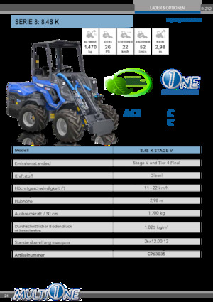 व्हील लोडर Multione 8.4 S
