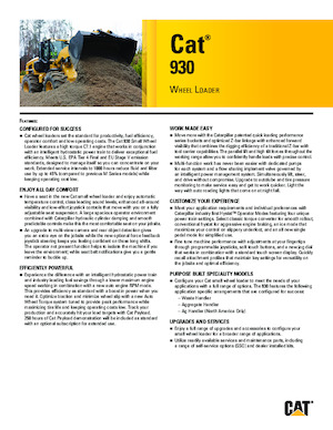 व्हील लोडर Caterpillar 930