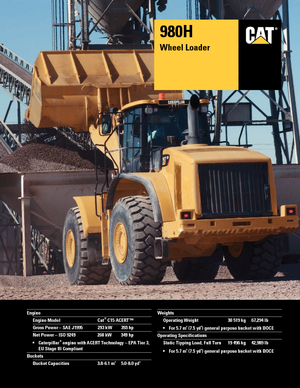 व्हील लोडर Caterpillar 980H