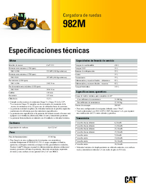 व्हील लोडर Caterpillar 982M