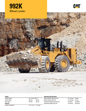 व्हील लोडर Caterpillar 992K