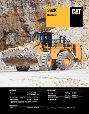 व्हील लोडर Caterpillar 992K