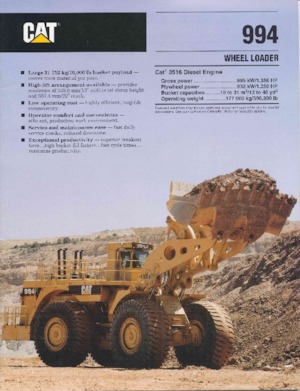 व्हील लोडर Caterpillar 994