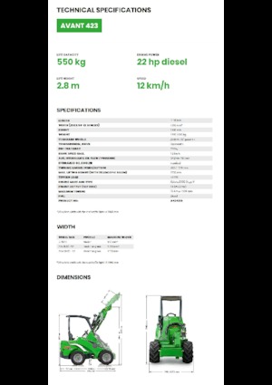 व्हील लोडर Avant Tecno Avant 423