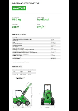 व्हील लोडर Avant Tecno Avant 423