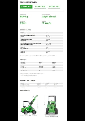 व्हील लोडर Avant Tecno Avant 523
