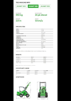 व्हील लोडर Avant Tecno Avant 528