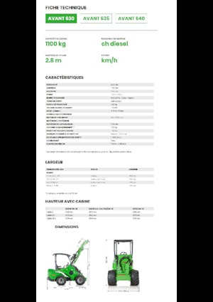 व्हील लोडर Avant Tecno Avant 630