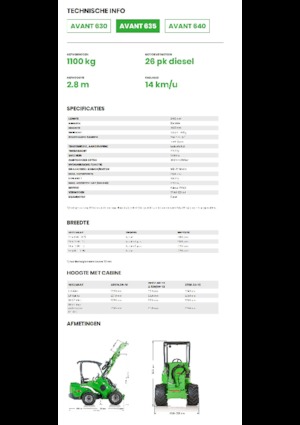 व्हील लोडर Avant Tecno Avant 635