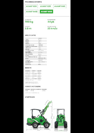 व्हील लोडर Avant Tecno Avant 650