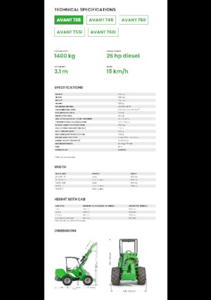 व्हील लोडर Avant Tecno Avant 735