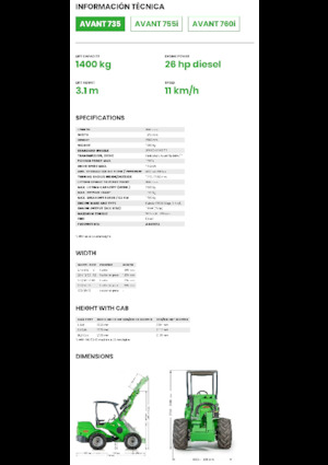 व्हील लोडर Avant Tecno Avant 735