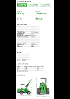 व्हील लोडर Avant Tecno Avant 735