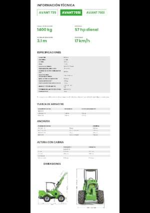 व्हील लोडर Avant Tecno Avant 755i