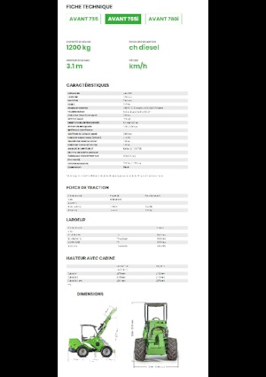 व्हील लोडर Avant Tecno Avant 755i