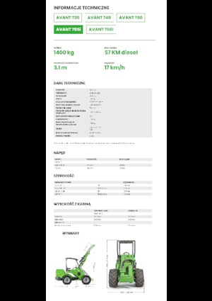 व्हील लोडर Avant Tecno Avant 755i