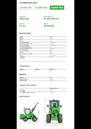 व्हील लोडर Avant Tecno Avant 760i