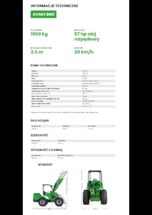व्हील लोडर Avant Tecno Avant 860i