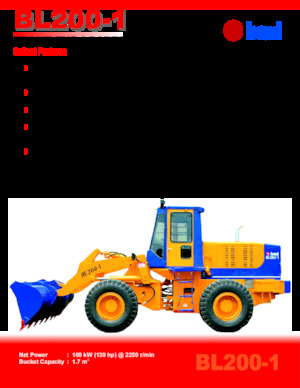 व्हील लोडर Beml BL200-1
