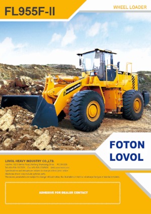 व्हील लोडर Foton Lovol FL955F-II