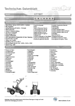 व्हील लोडर Multione GT 70