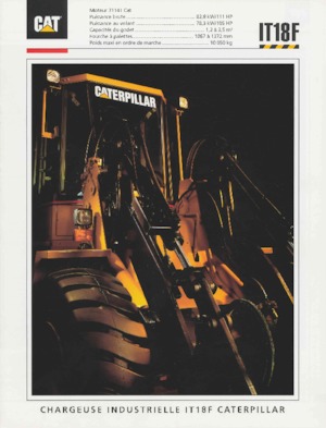 व्हील लोडर Caterpillar IT 18 F