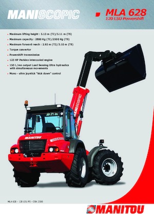 व्हील लोडर Manitou MLA 628 TW LS PS
