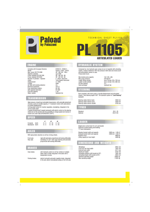 व्हील लोडर Palazzani PL 1105