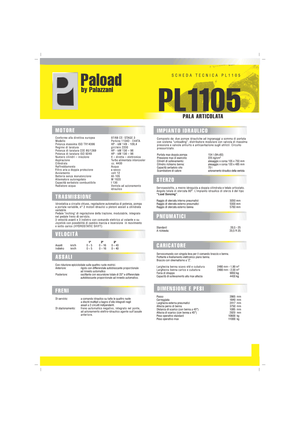 व्हील लोडर Palazzani PL 1105