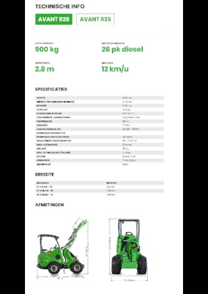 व्हील लोडर Avant Tecno R 28