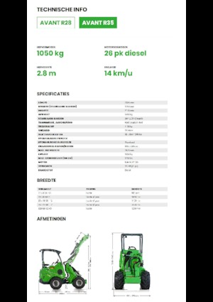 व्हील लोडर Avant Tecno R 35