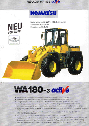 व्हील लोडर Komatsu WA180PT-3 active
