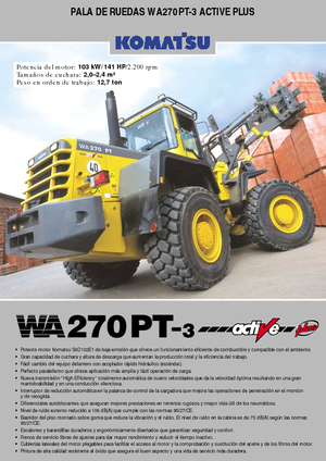 व्हील लोडर Komatsu WA270-3 active Plus